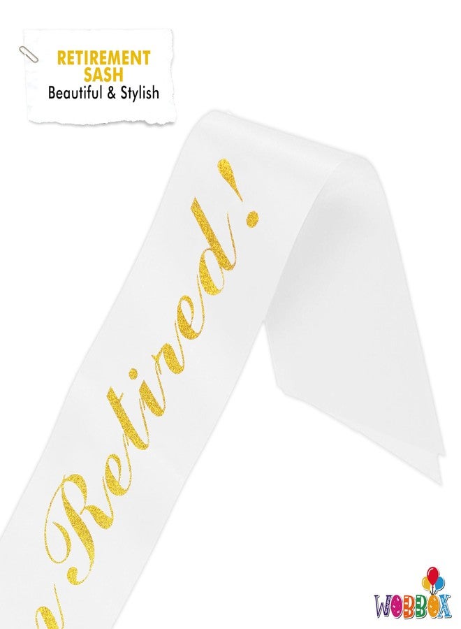 WOBBOX Happy Retirement Sash, Retirement Party Decorations-(1 Pcs) (FP4513) - Image 2